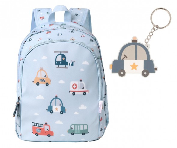 MOCHILA MEDIANA CON LLAVERO CITY CARS...