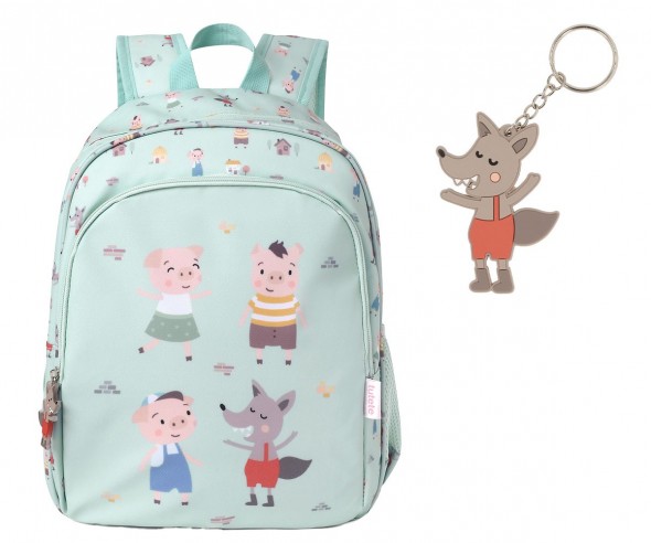 MOCHILA MEDIANA CON LLAVERO THREE...