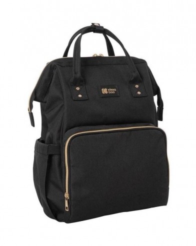 MOCHILA "SIENA" NEGRA/DORADA KIKKABOO
