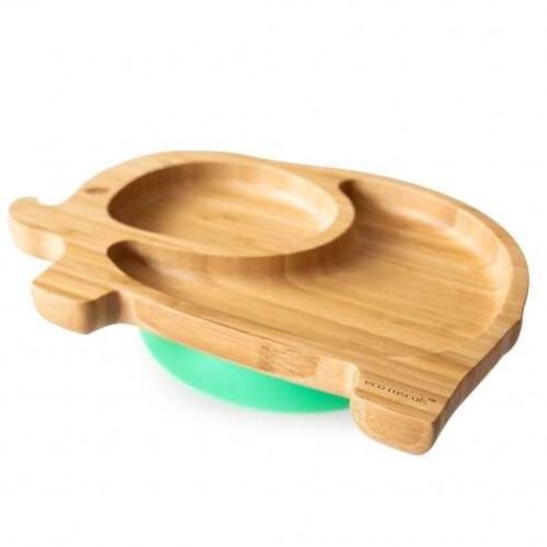 PLATO BAMBOO ELEFANTE VERDE ECO RASCALS