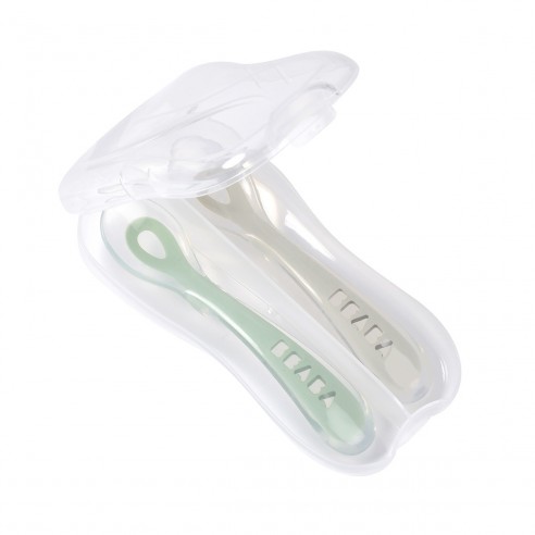 CUCHARAS SILICONA CON ESTUCHE BÉABA
