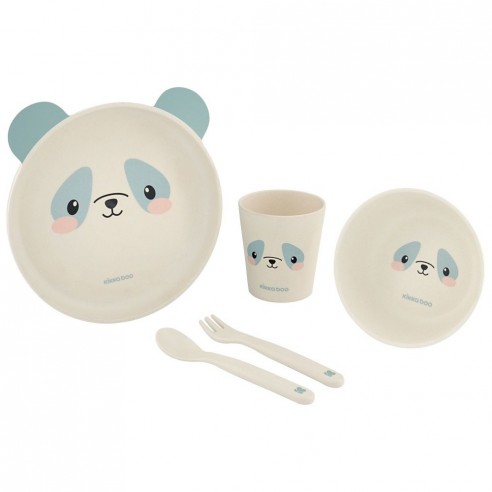 VAJILLA BAMBÚ PANDA AZUL KIKKA BOO