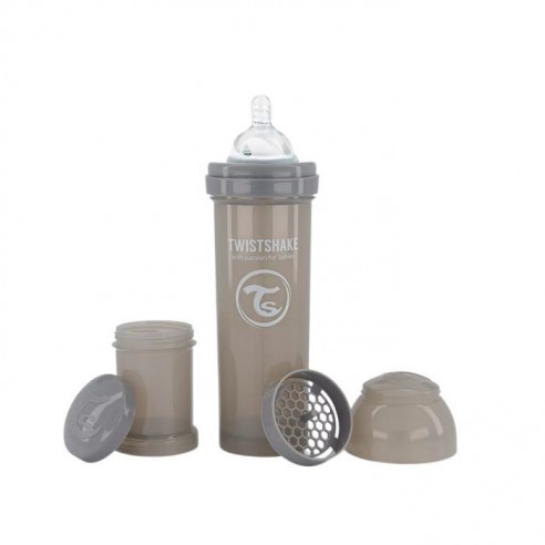 BIBERÓN 330ML GRIS TWISTSHAKE